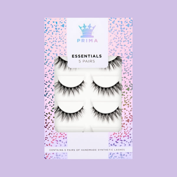 prima lash ESSENTIALS 5 PAIR PACK VEGAN LASHES #ASHLEY