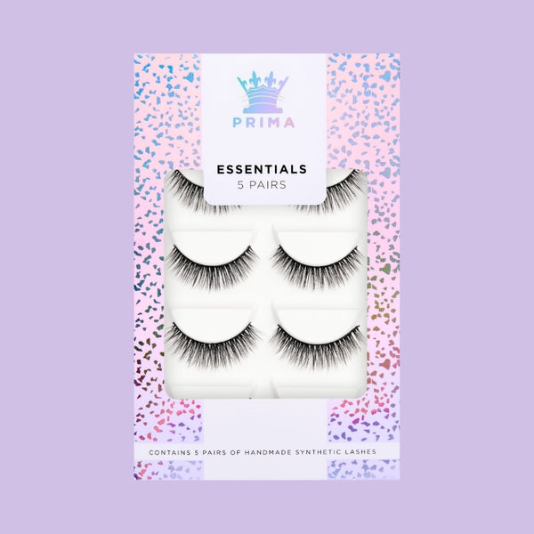 prima lash ESSENTIALS 5 PAIR PACK VEGAN LASHES #CAMILLA