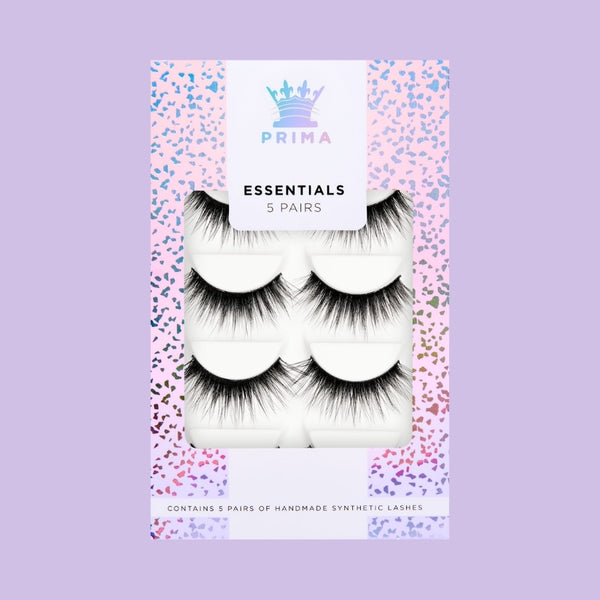 prima lash ESSENTIALS 5 PAIR PACK VEGAN LASHES #CARDI