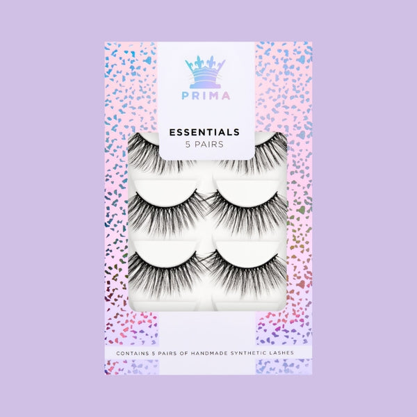 prima lash ESSENTIALS 5 PAIR PACK VEGAN LASHES #ELLA