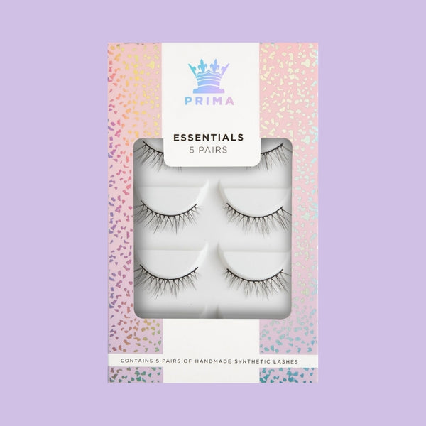 prima lash Essentials 5 Pair Pack Vegan Lashes #Roni