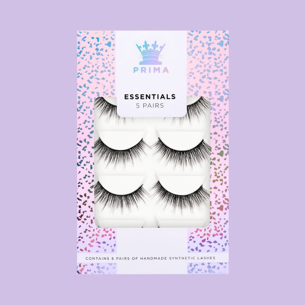 prima lash Essentials 5 Pair Pack Vegan Lashes #Saniya