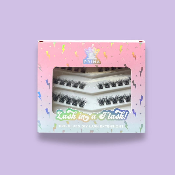 prima lash Lash in a Flash Pre-Glued DIY Lash Extensions #Diva (Mixed Length)