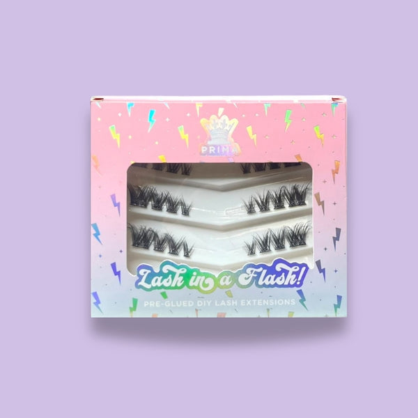 prima lash Lash in a Flash Pre-Glued DIY Lash Extensions #Feline (Mixed Length)