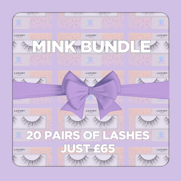 prima lash MUA Premium Mink Lash Bundle 20 Pairs (Up to £165 Value)