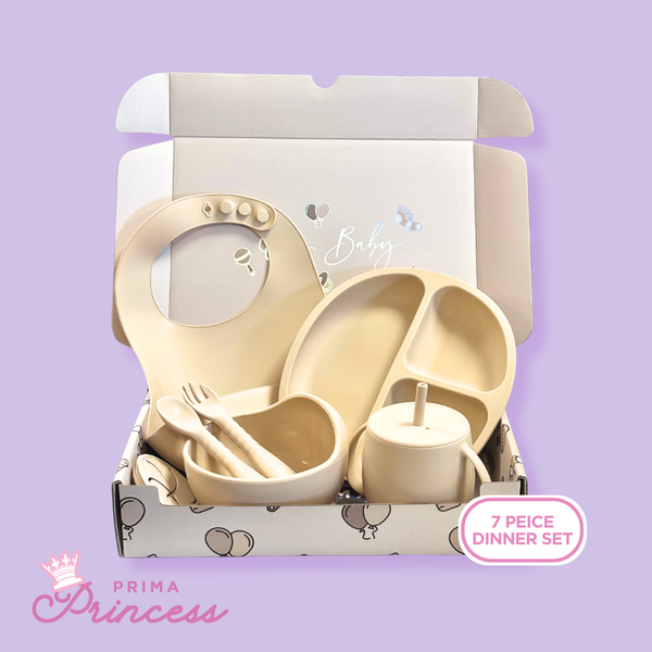 prima lash 7 Piece Baby Silicone Dinner Set
