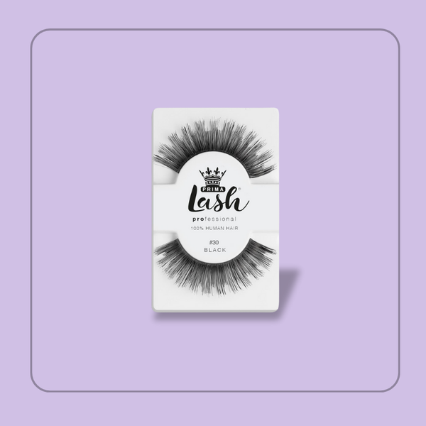 prima lash Professional (100% Human Hair) Strip Lashes #30