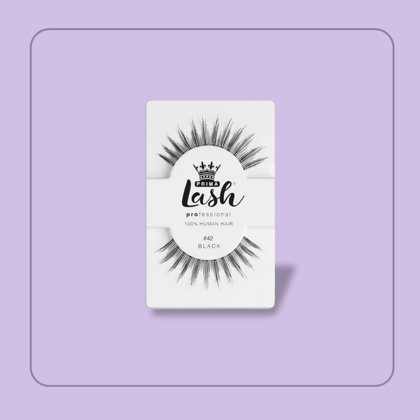 prima lash Professional (100% Human Hair) Strip Lashes #42