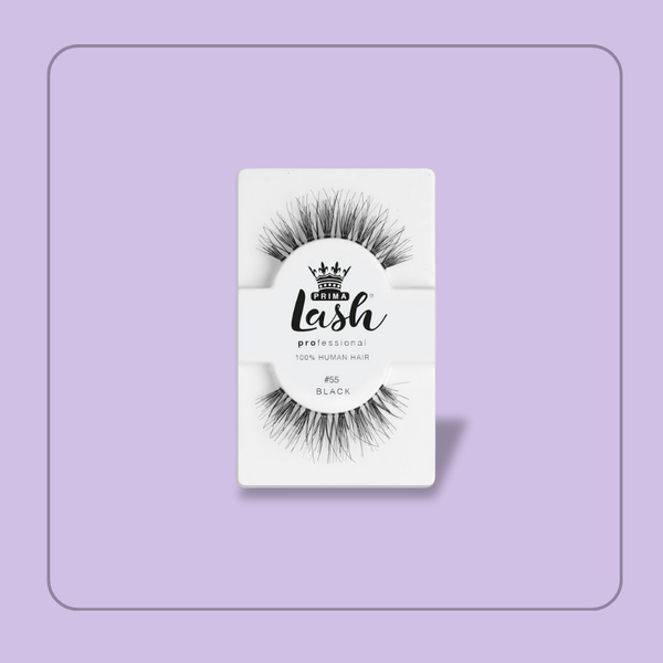 prima lash Professional (100% Human Hair) Strip Lashes #55