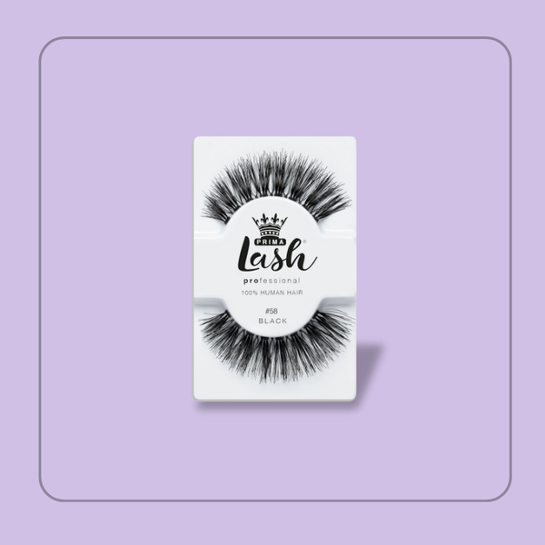 prima lash Professional (100% Human Hair) Strip Lashes #58