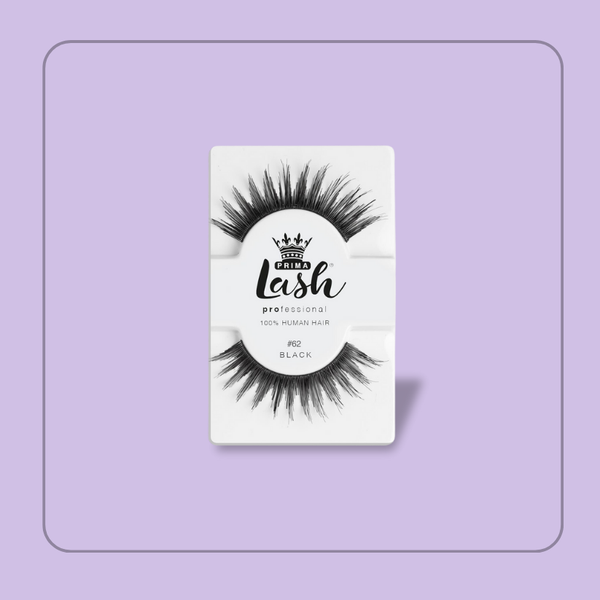 prima lash Professional (100% Human Hair) Strip Lashes #62