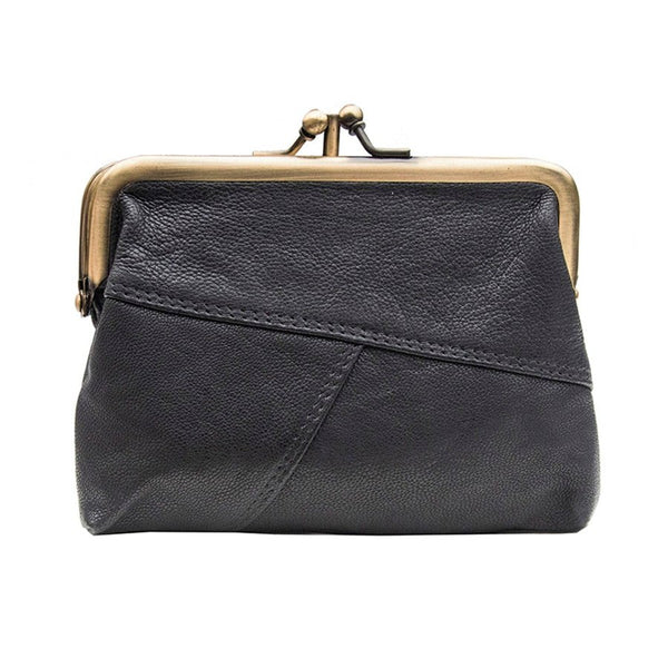 primehide Black Clip Top Leather Purse | Final Sale – Limited Stock