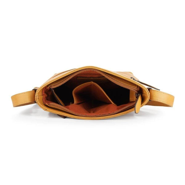 Primehide Classic Waxy Leather Crossbody Bag For Everyday Mabel Chester
