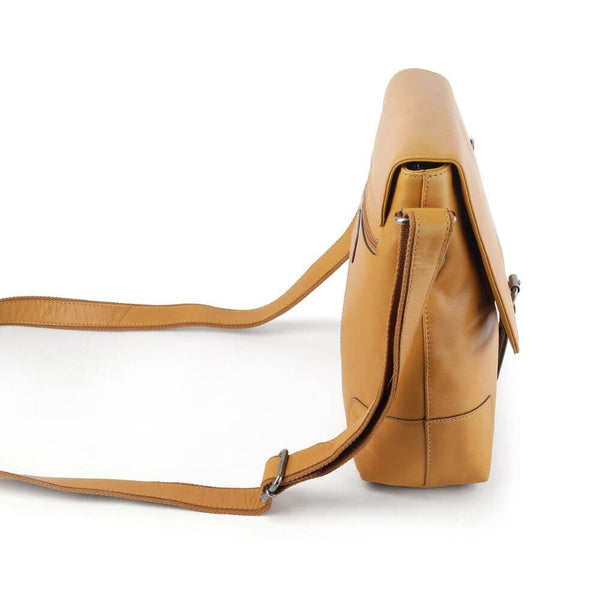 Primehide Classic Waxy Leather Messenger Bag For Laptops & Books Edgar Chester