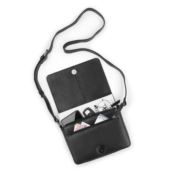 Primehide Compact Leather Shoulder Bag With Multi-Compartments Nina Hudson