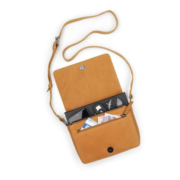 Primehide Compact Leather Shoulder Bag With Multi-Compartments Nina Hudson