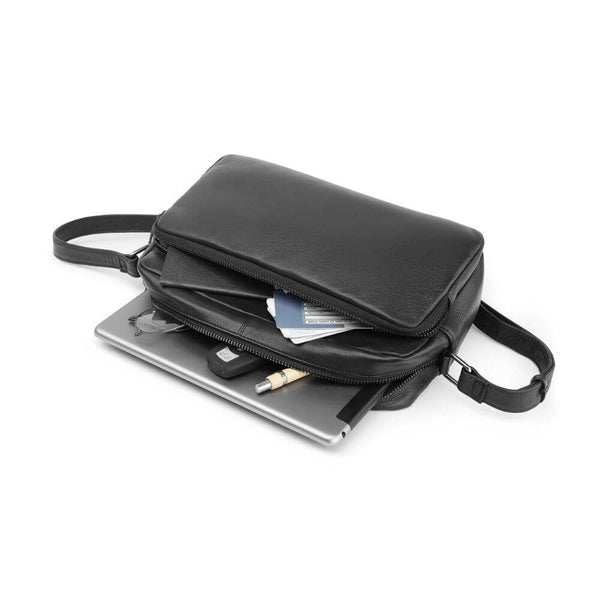 Primehide Everyday Leather Handbag With Zip-Top & Crossbody Strap Iris Hudson