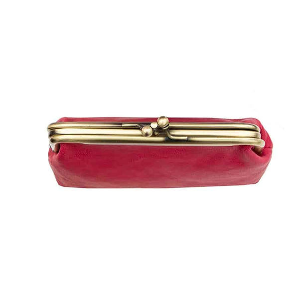 Primehide Final Sale – Rhubarb Clip Top Leather Purse | Bold & Stylish | Limited Stock