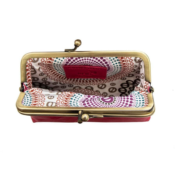 Primehide Final Sale – Rhubarb Clip Top Leather Purse | Bold & Stylish | Limited Stock