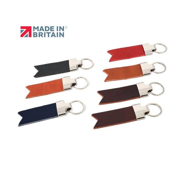 Primehide Flag-End Full Grain Leather Keyring - Made In Britain