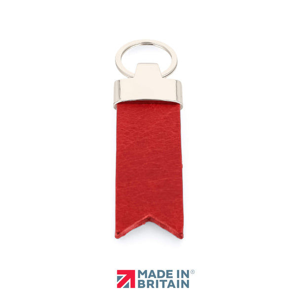 primehide Flag-End Full Grain Leather Keyring - Made In Britain