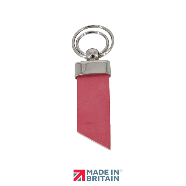 primehide Handmade Leather Keyring with Polished Metal Fitting – Made in the UK