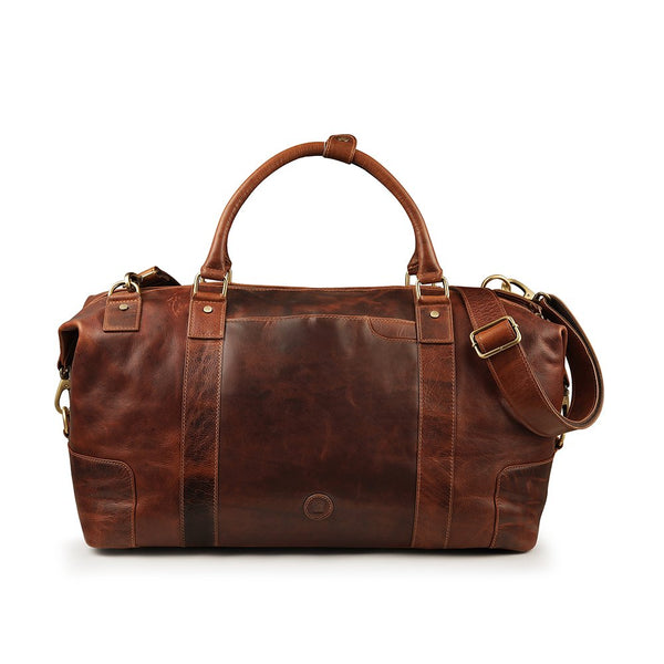 Primehide Large Full-Grain Leather Holdall Travel Bag – Orion