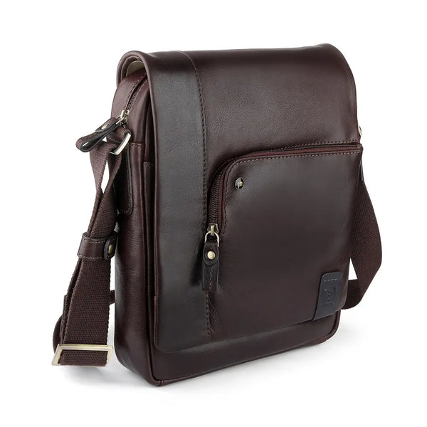 Primehide Leather Crossbody Messenger Bag - Vito Tuscan