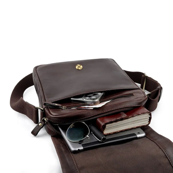 Primehide Leather Crossbody Messenger Bag - Vito Tuscan