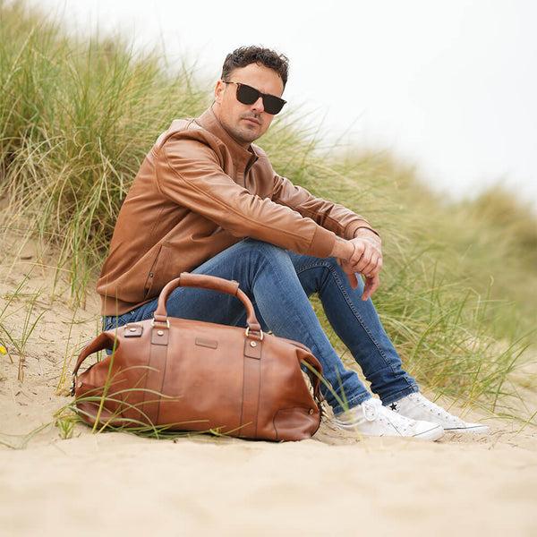 Primehide Leather Holdall Vintage Style Duffle Bag Ridgeback
