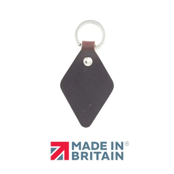 Primehide Leather Keyring Diamond Shape Handmade In The UK | Personalised Gift