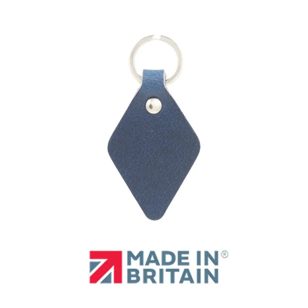 Primehide Leather Keyring Diamond Shape Handmade In The UK | Personalised Gift