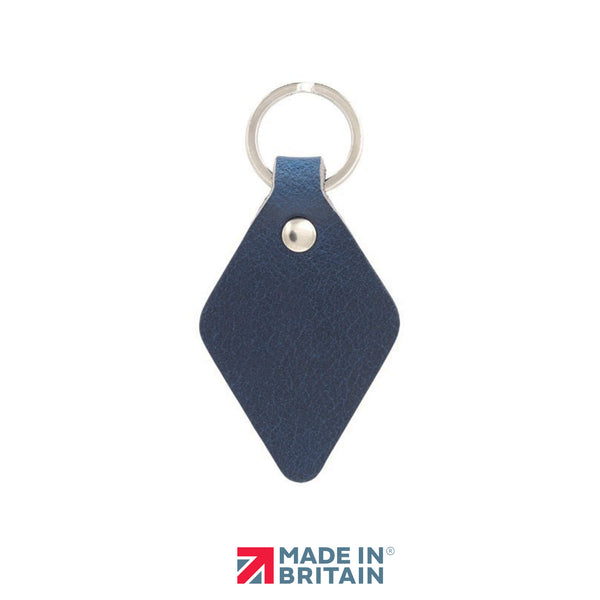primehide Leather Keyring Diamond Shape Handmade in the UK | Personalised Gift