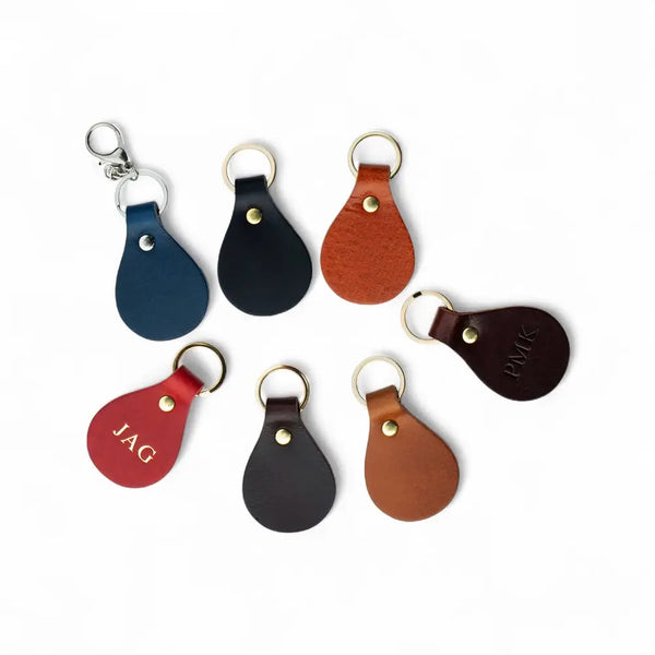Primehide Leather Keyring Teardrop Shape Handmade In The UK | Personalised Gift