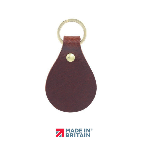 primehide Leather Keyring Teardrop Shape Handmade in the UK | Personalised Gift