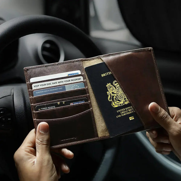Primehide Leather-Lined Passport Wallet Sebastian Mayfair