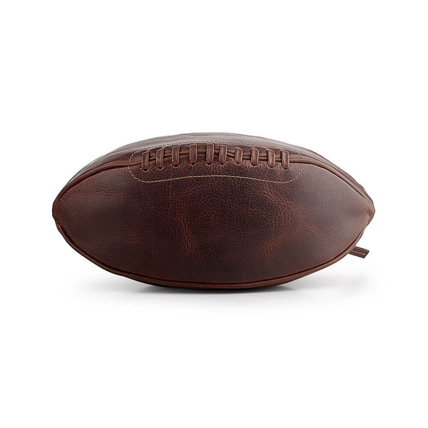Primehide Leather Rugby Ball Wash Bag Travel Toiletry Bag For Men
