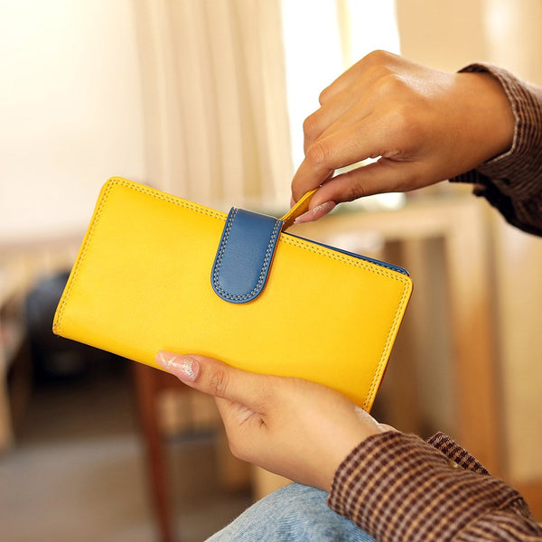 Primehide Long Leather Bifold Purse - Victoria London
