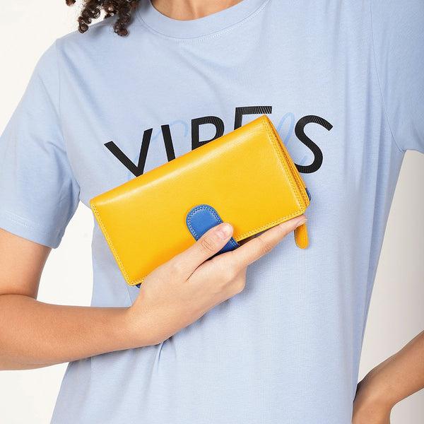 Primehide Long Leather Bifold Purse - Victoria London