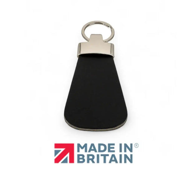 Primehide Modern Contour Leather Keyring Handmade In The UK | Personalised Gift