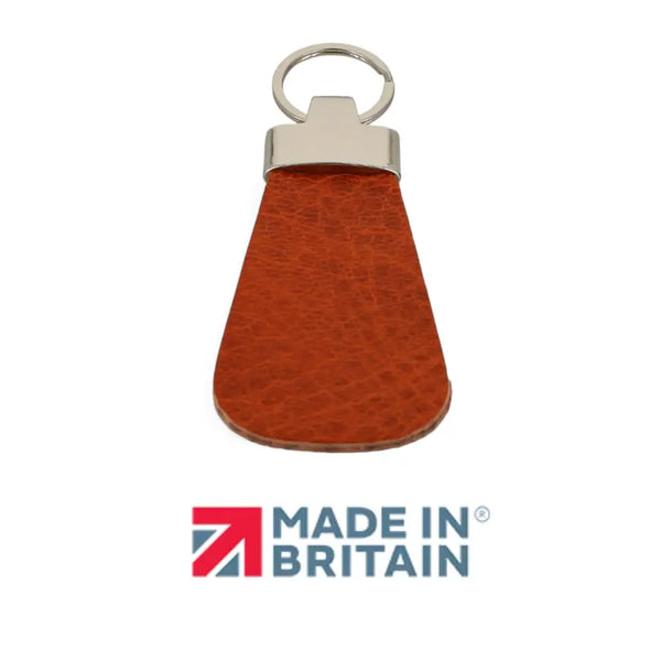 Primehide Modern Contour Leather Keyring Handmade In The UK | Personalised Gift