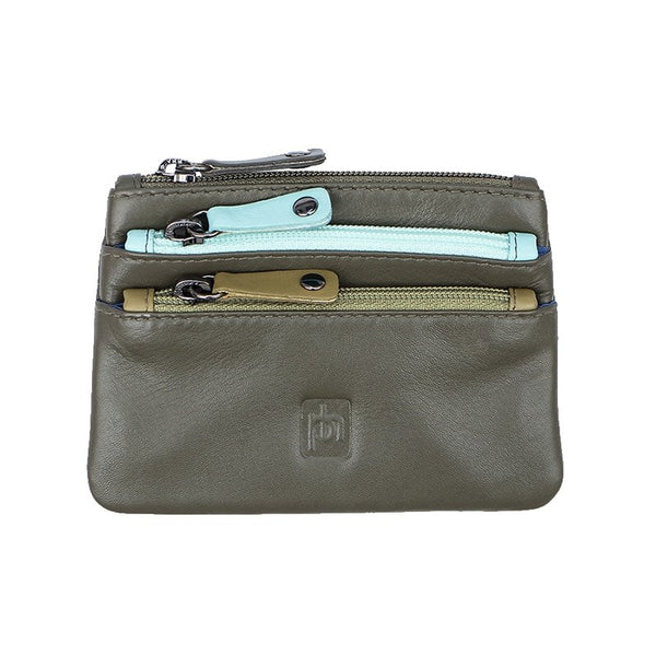 Primehide Coin Purse With Coloured Zips