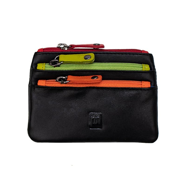 primehide Coin Purse with Coloured Zips
