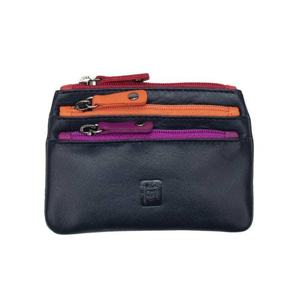 primehide Coin Purse with Coloured Zips