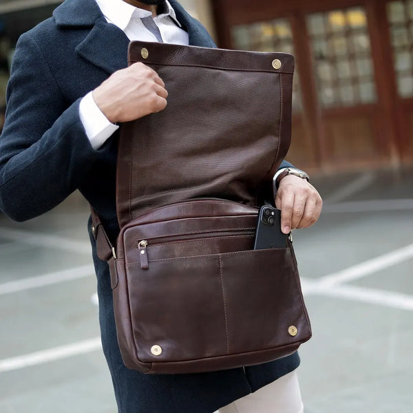 Primehide Laptop Messenger Bag - Dario Tuscan