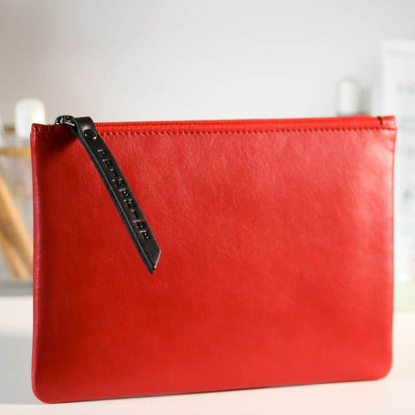 Primehide Large Size Leather Zip Pouch