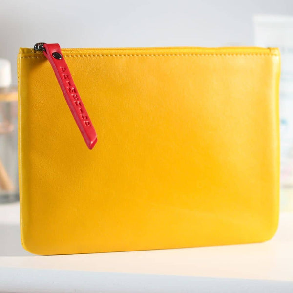 Primehide Large Size Leather Zip Pouch
