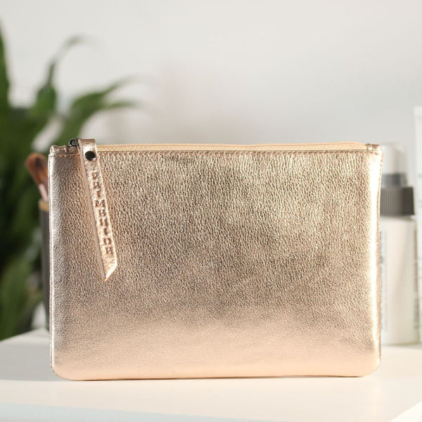 Primehide Large Size Leather Zip Pouch