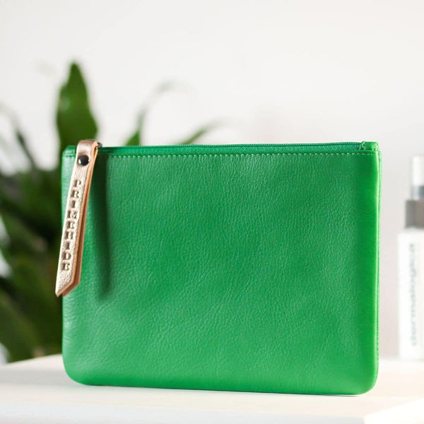 Primehide Large Size Leather Zip Pouch