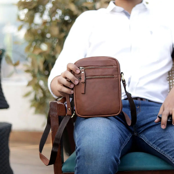 primehide Leather Crossbody Flight Bag - Milano